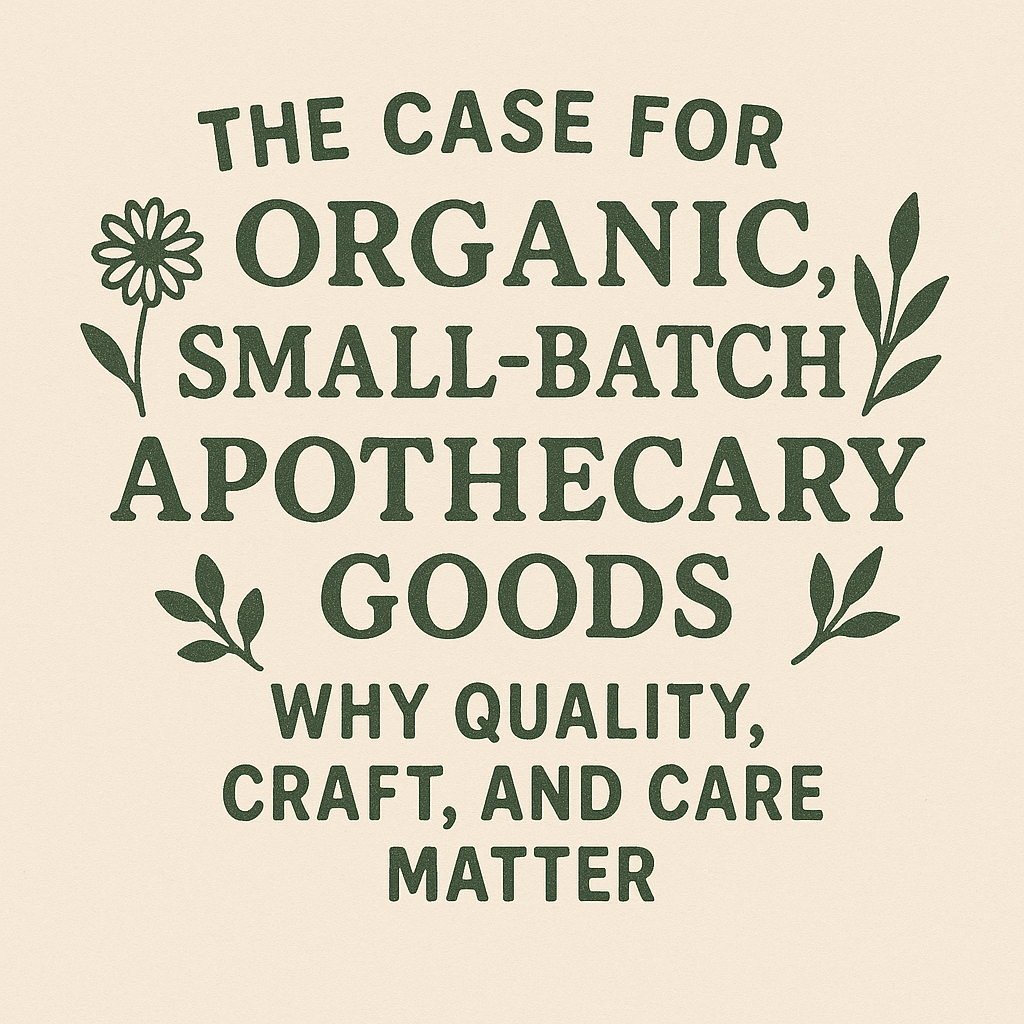 The Case for Organic, Small-Batch Apothecary Goods: Why Quality, Craft, and Care Matter