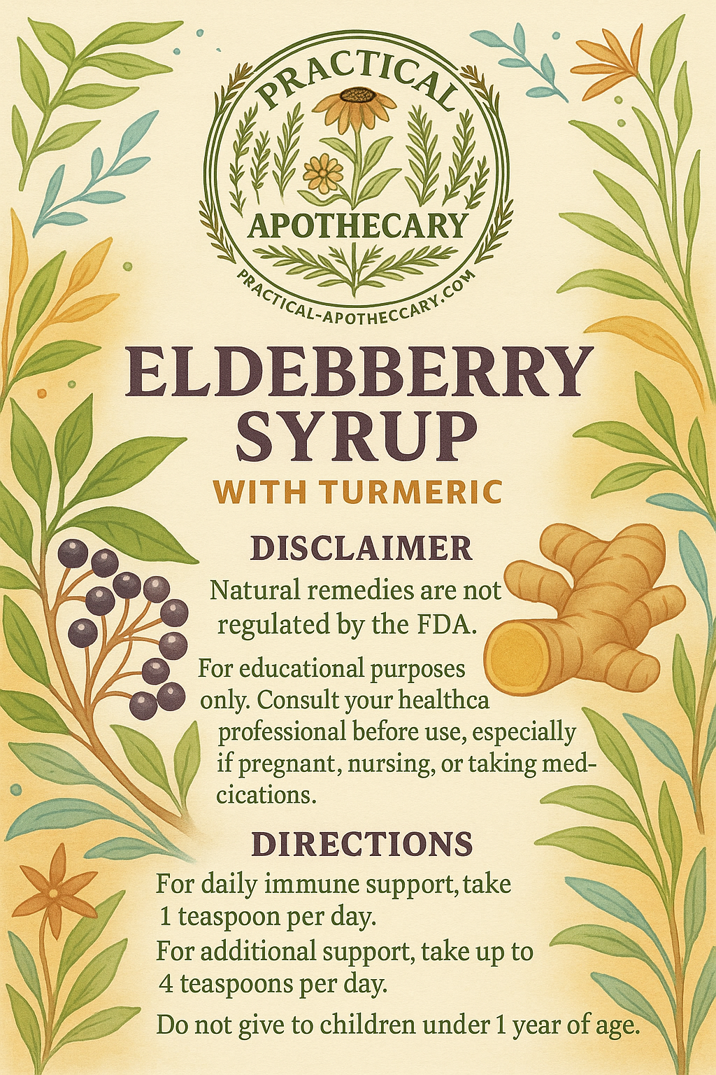 Natural Herbal Remedy Syrups