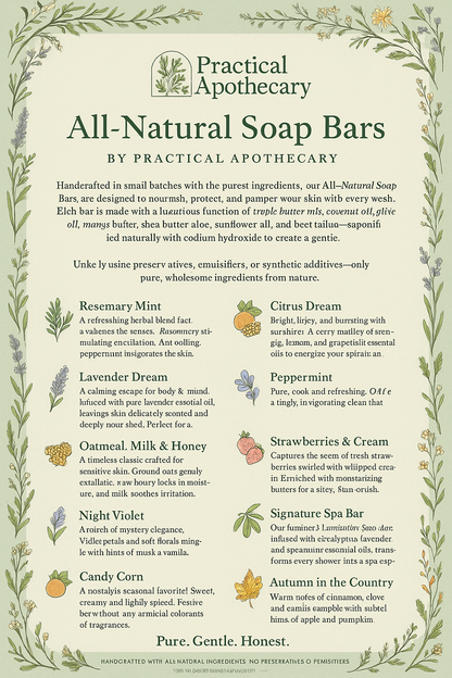 All natural soap bars